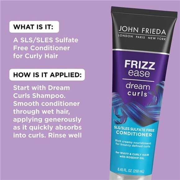John Frieda Frizz Ease Dream Curls Shampoo and Conditioner Set + Cream Oil - Picture 7 of 7